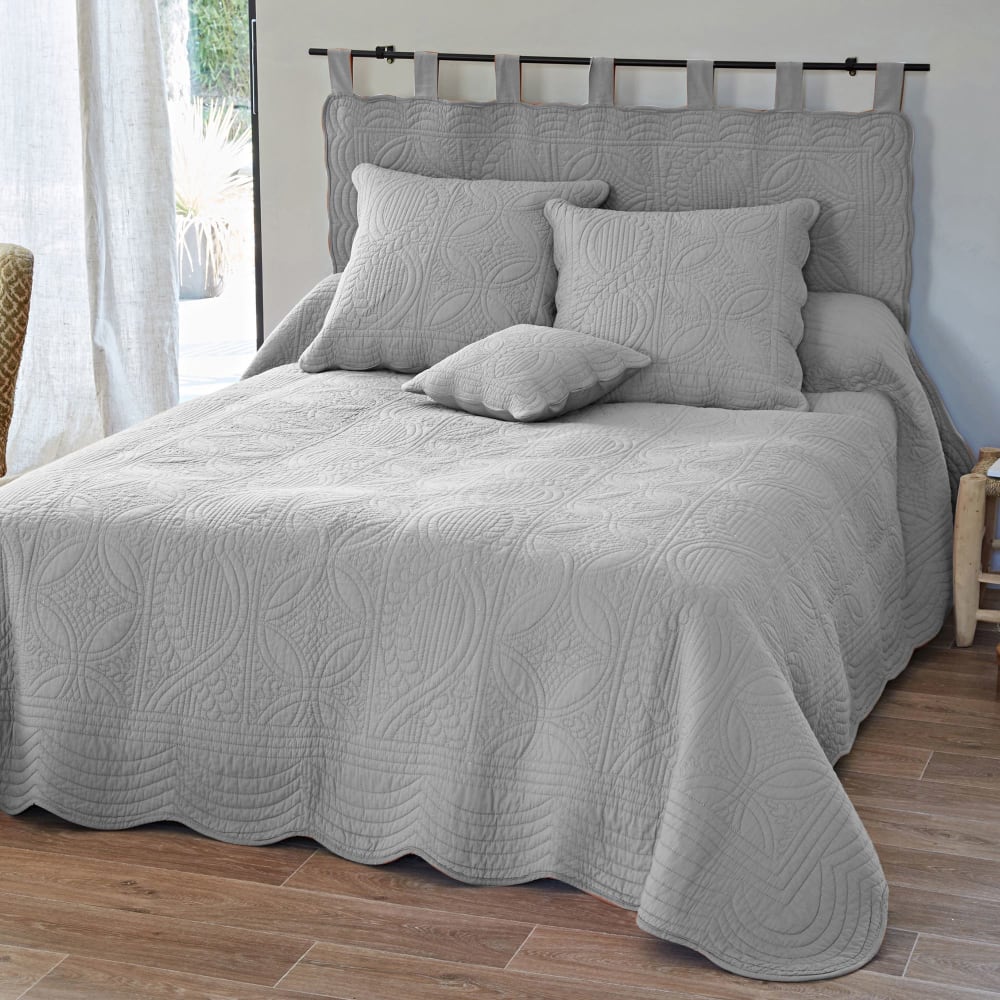 Housse de coussin en coton gris perle 40x40cm — vue 3