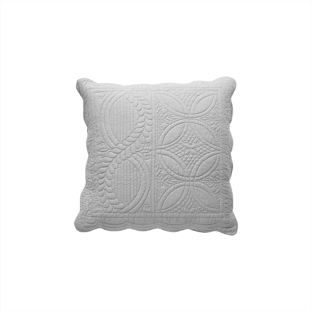 Housse de coussin en coton gris perle 40x40cm — vue 4