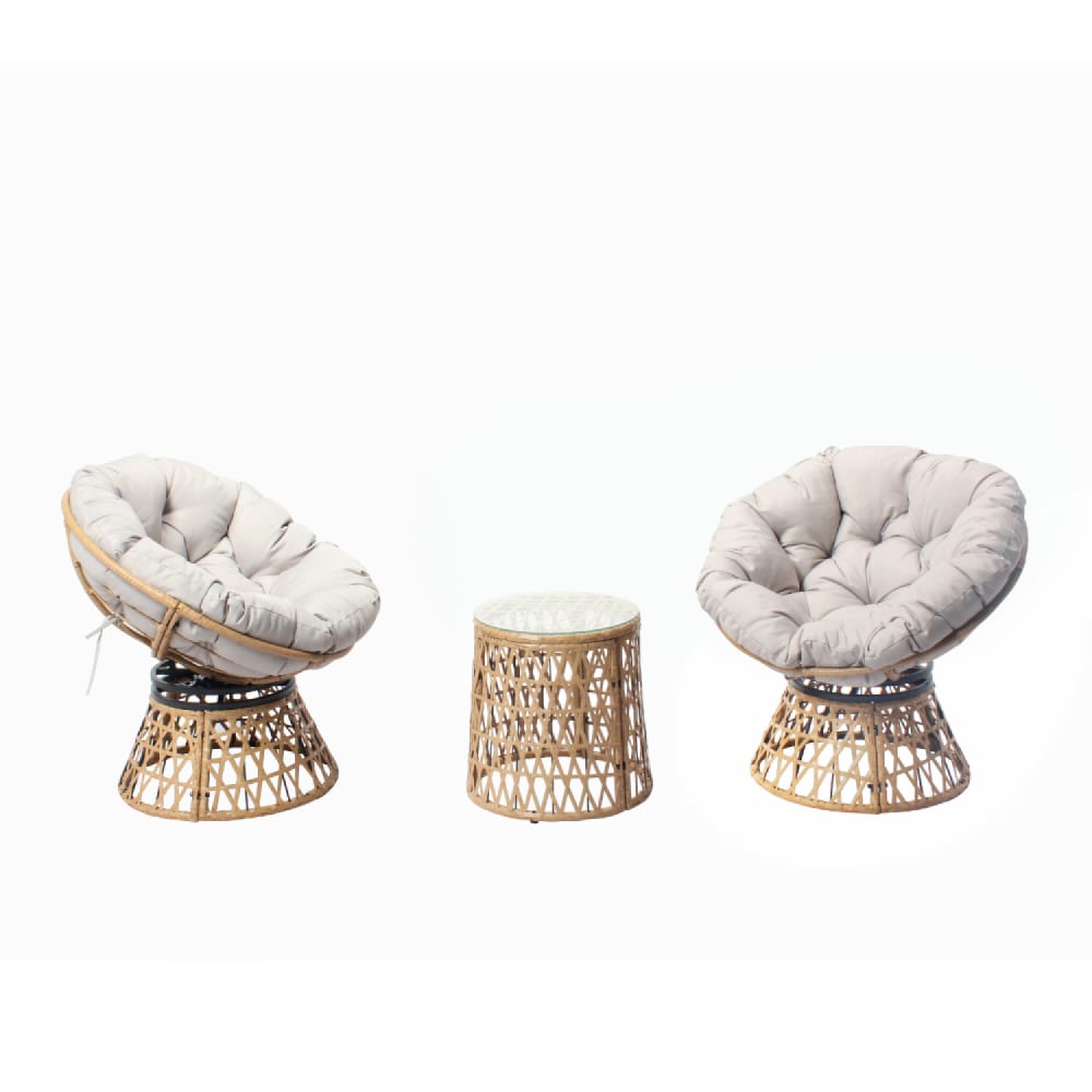 Salon de jardin 2 fauteuils et 1 table