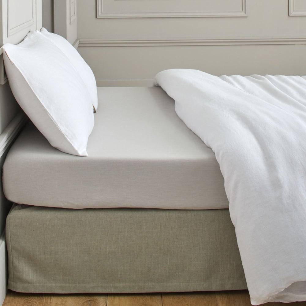 Drap Housse en coton beige 140x200 cm