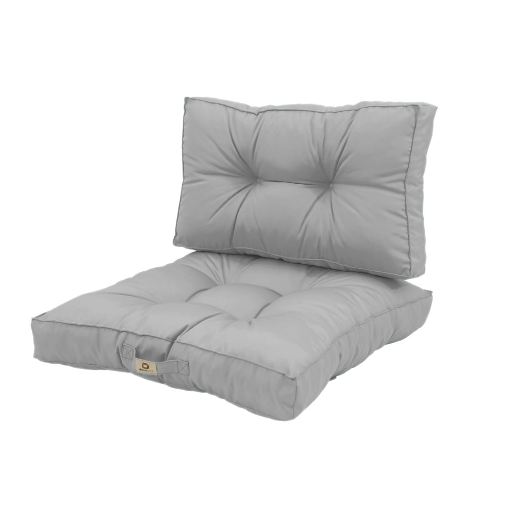 Coussins pour salon de jardin capitonné 60x60cm Gris galet