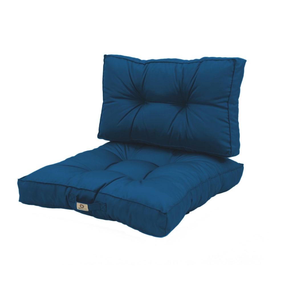 Coussins pour salon de jardin capitonné 60x60cm Bleu pétrole
