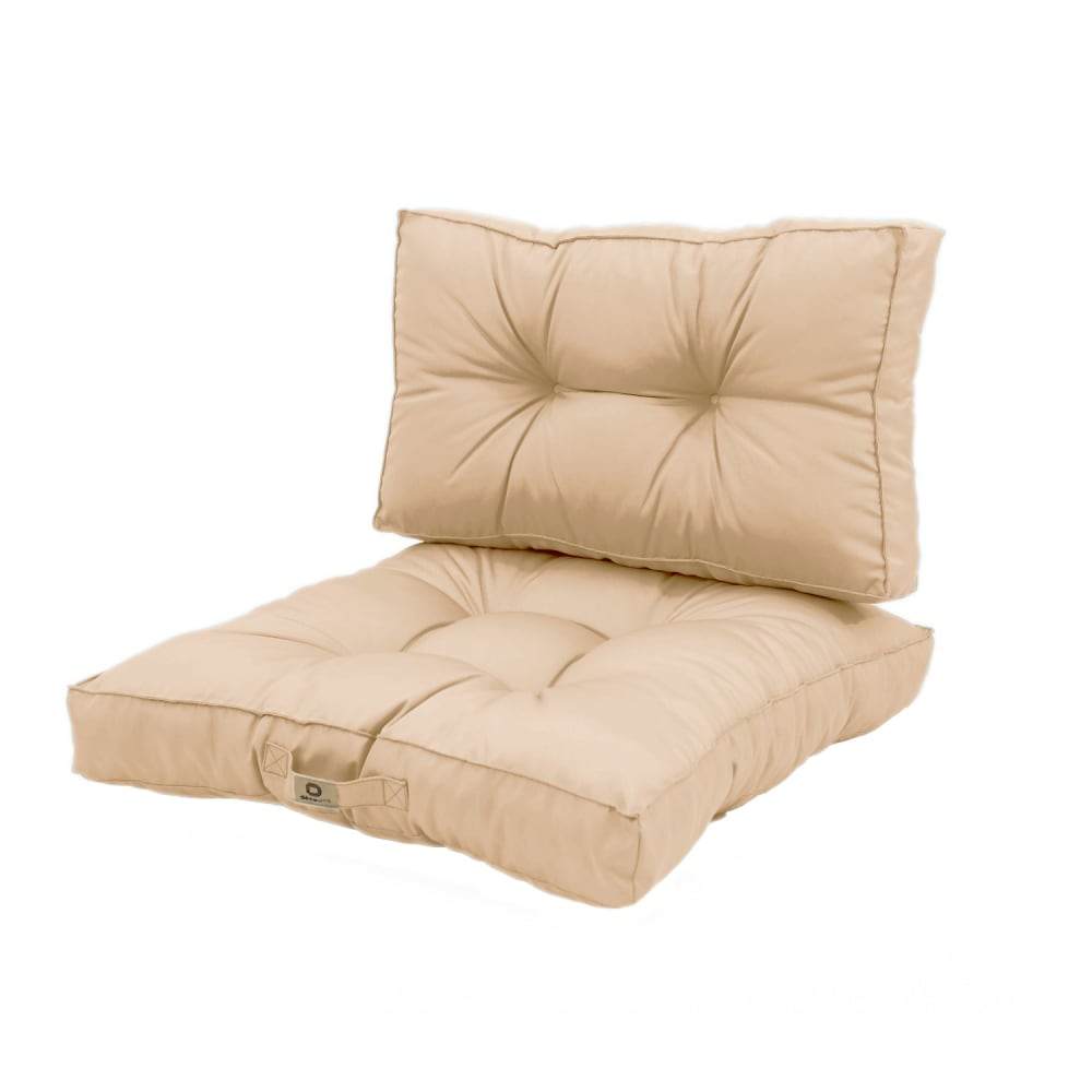 Coussins pour salon de jardin capitonné 60x60cm Beige