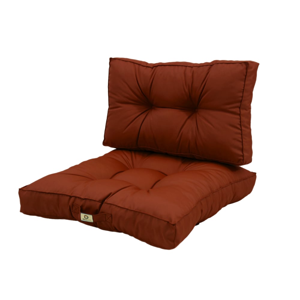 Coussins pour salon de jardin capitonné 50x50cm Terracotta