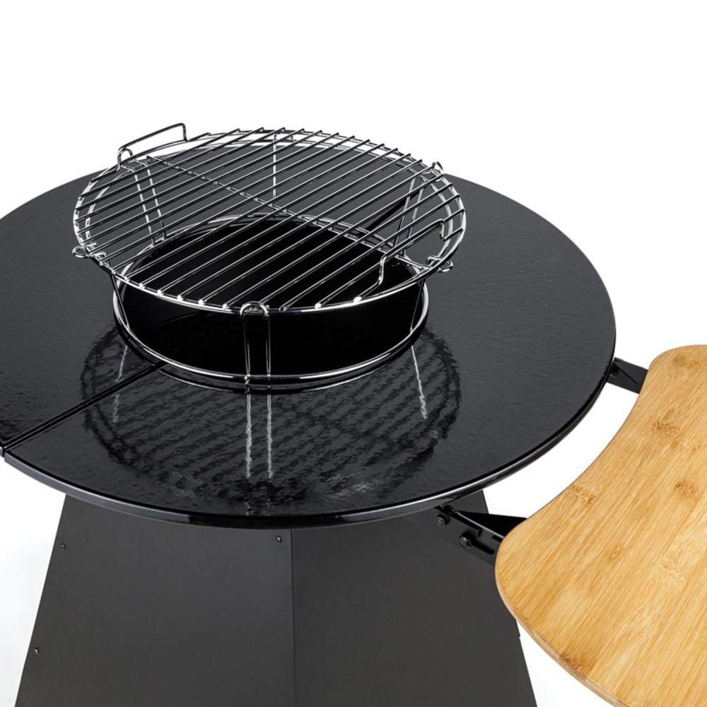 Brasero de cuisson au charbon avec plaque en fonte émaillée