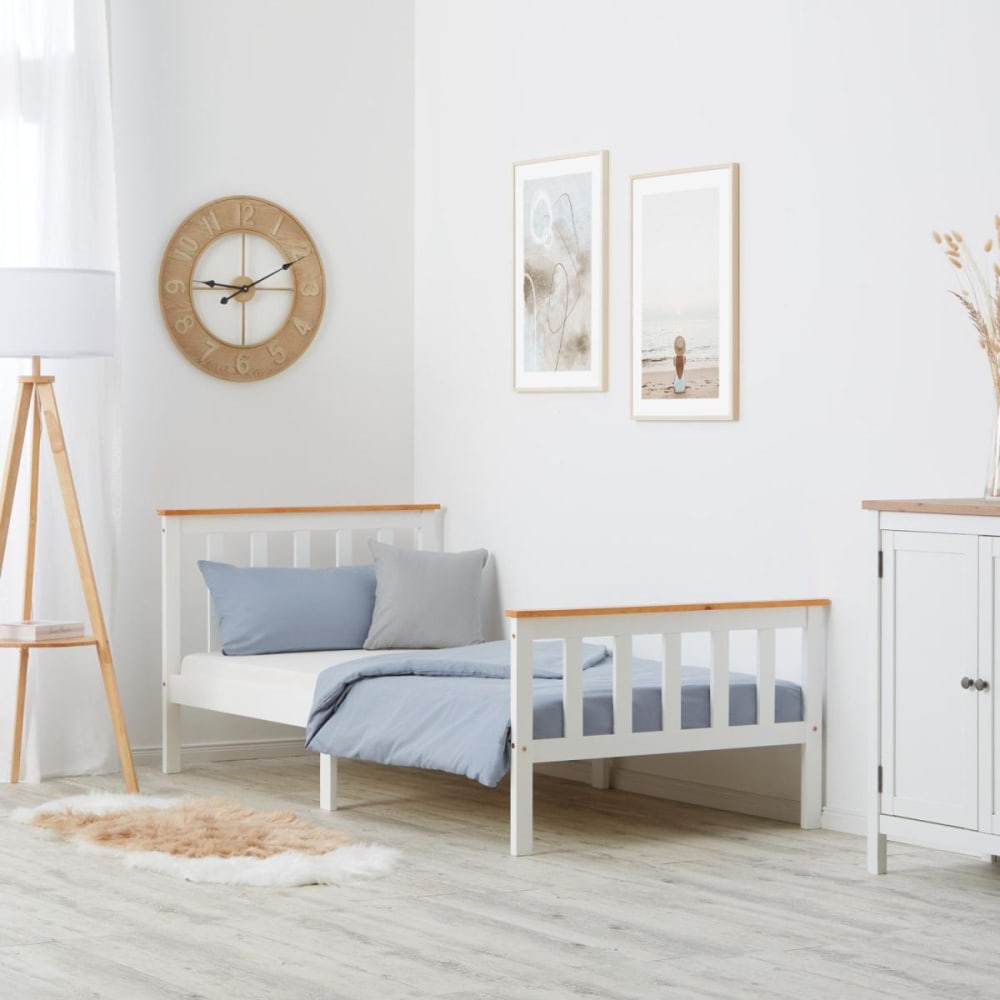 Lit en bois de jeunesse 90 x 200 blanc - Maisons du Monde