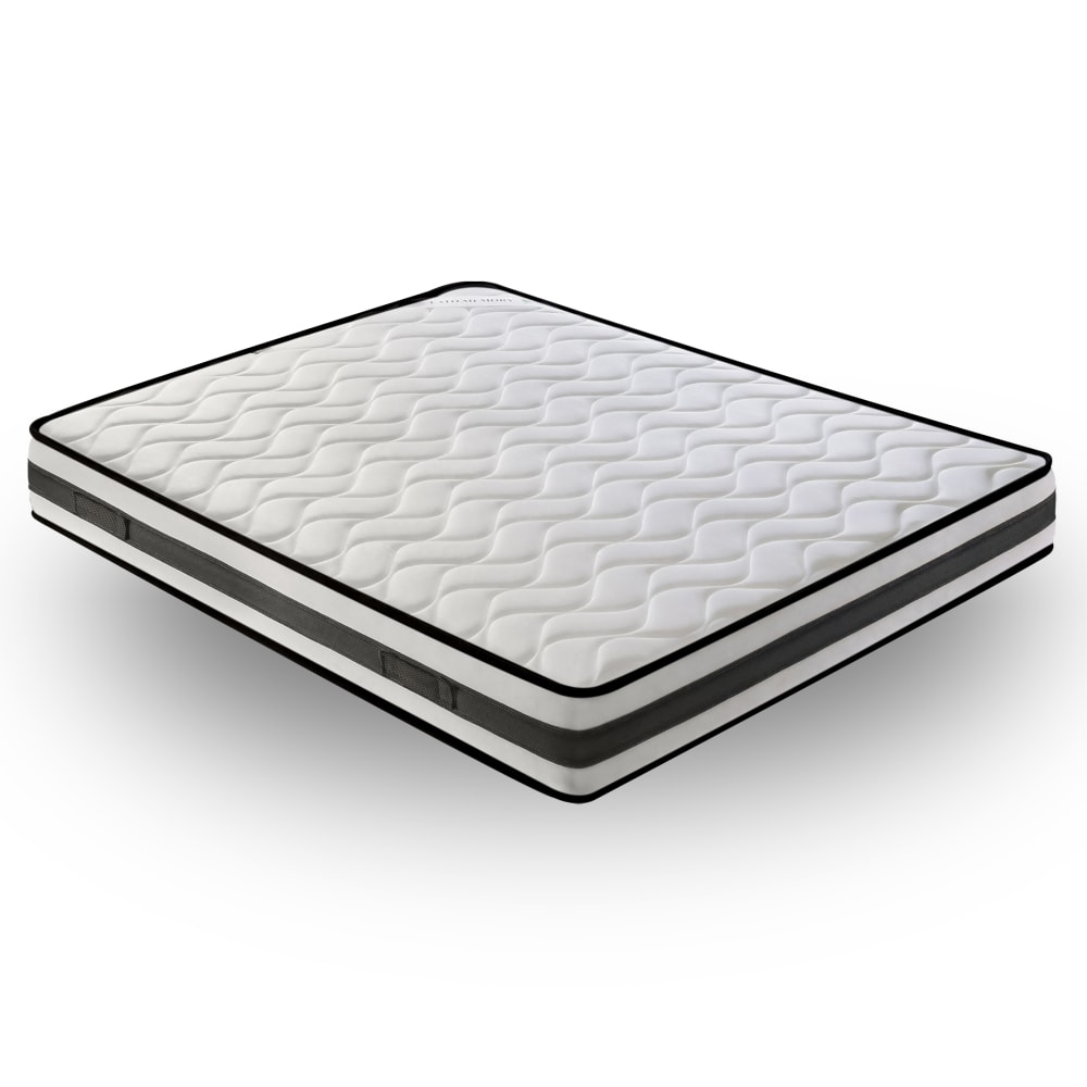 Materassiedoghe Orthopädische Matratze Doppelkomfort, 140X200 Höhe 20 cm Schwarz Pes - Polyester