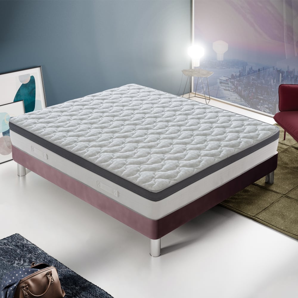 Matelas ressorts ensachés et mémoire de forme 160x190 épaisseur 28 cm - Maisons du Monde