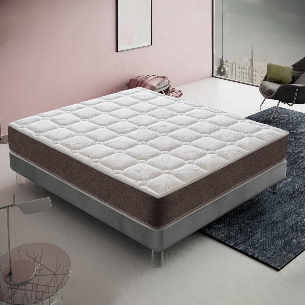 Matelas ressorts ensachés et mémoire de forme 140x190 épaisseur 25 cm - Maisons du Monde