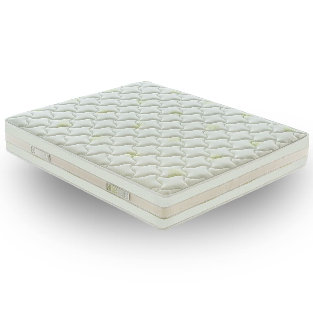 Materassiedoghe Orthopädische Matratze,Abnehmbarer Bezug Aloe 140X200 Höhe 25 cm Weiß Pes - Polyester