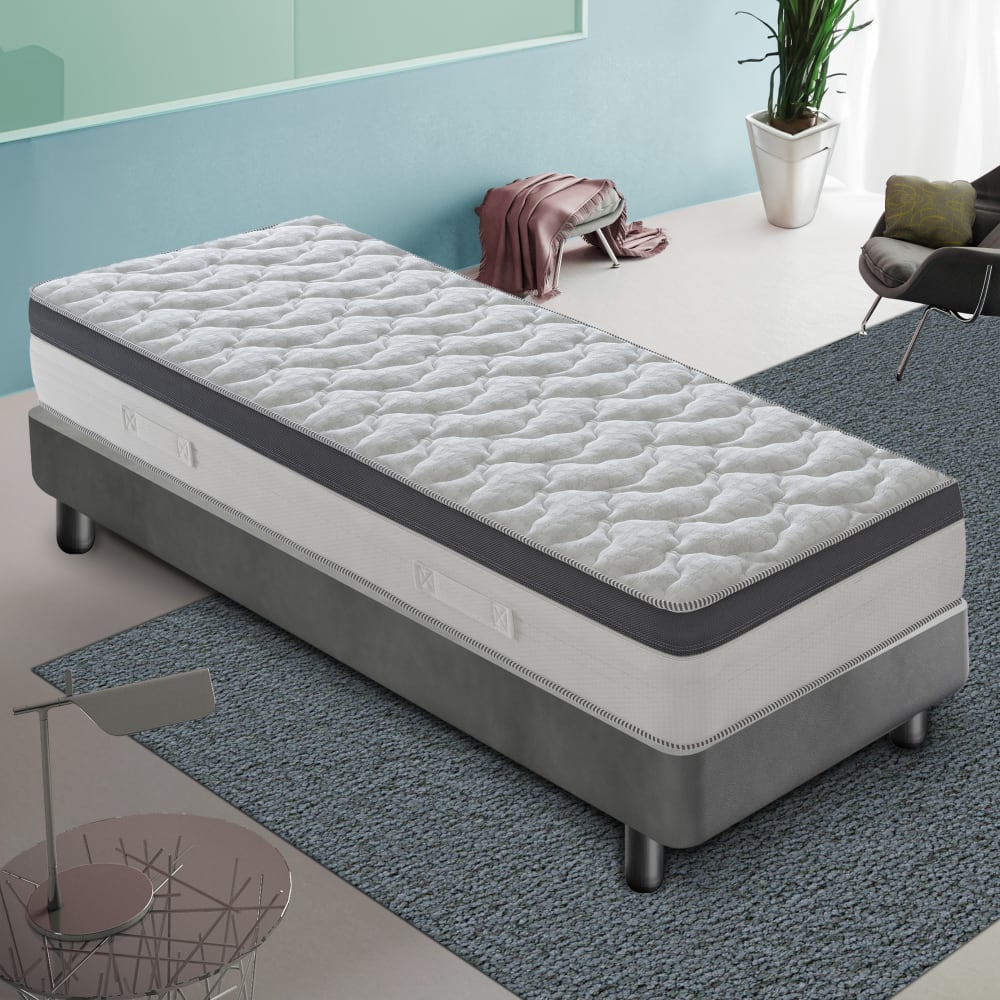 Matelas ressorts ensachés et mémoire de forme 90x190 épaisseur 28 cm - Maisons du Monde