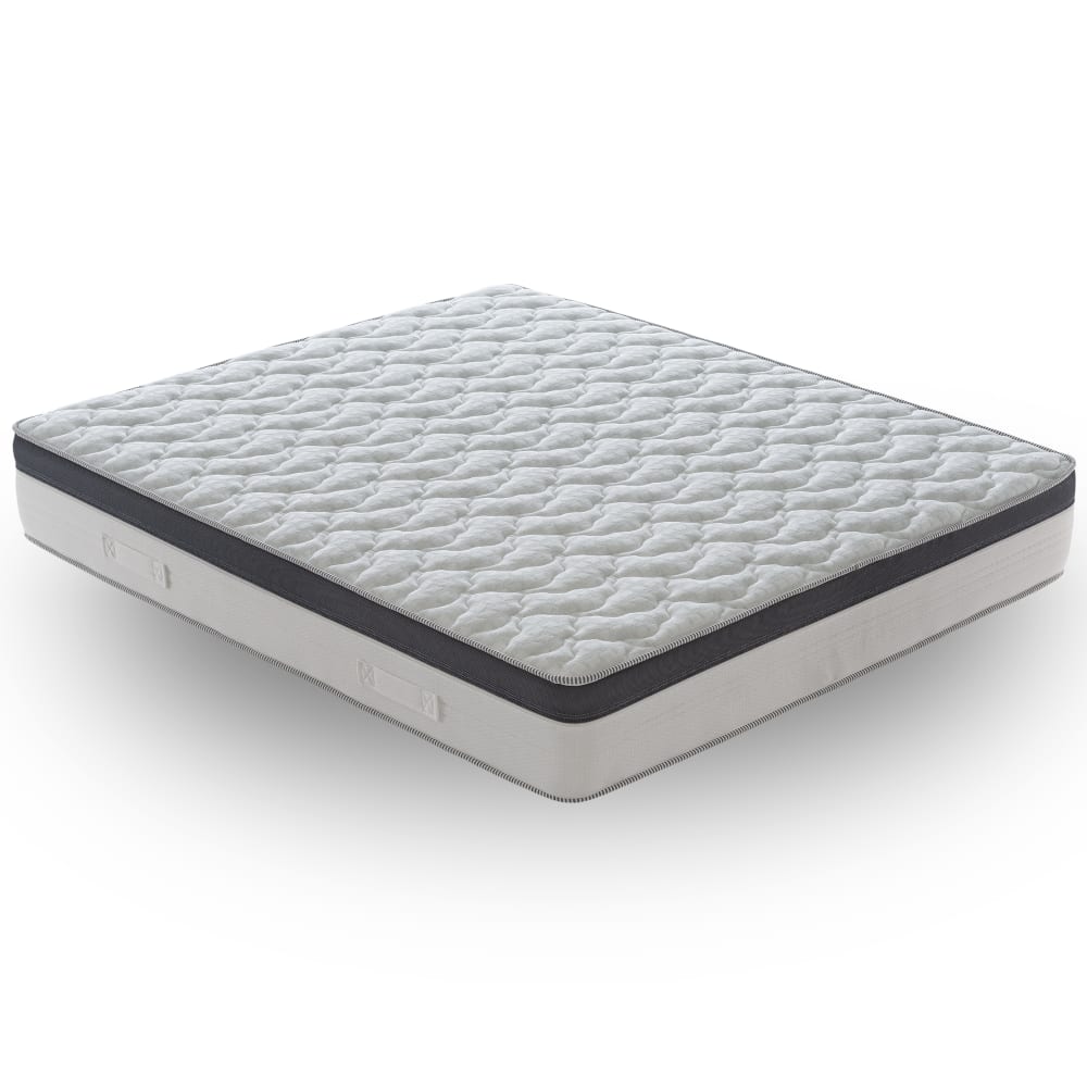 Materassiedoghe Matratzemit Taschenfederkern und Memory Foam 200X200 Höhe 28 cm Grau Pes - Polyester