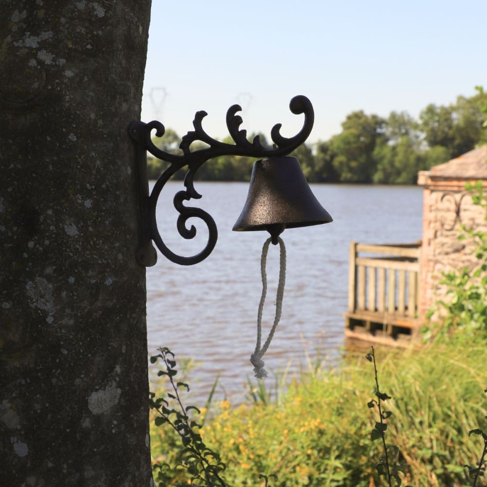 Cloche de jardin de porte ancienne fonte marron 20 x 17 cm - Maisons du Monde