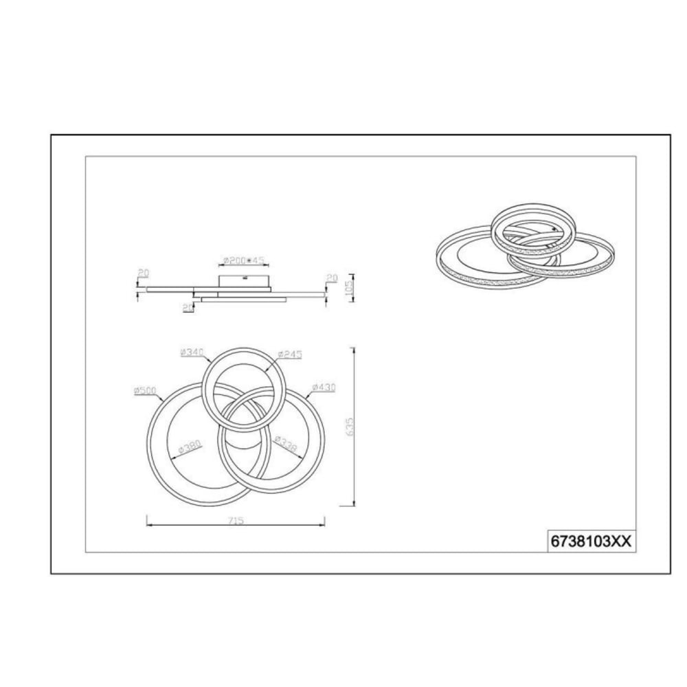 Plafonnier/applique Led noir — vue 4