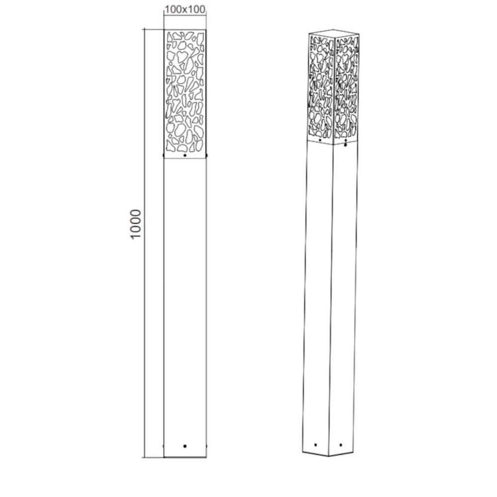 Borne extérieure culot E27 100 cm - Trio - Cooper - Maisons du Monde