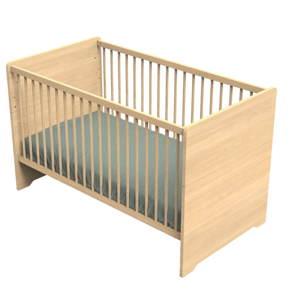 Lit bébé évolutif - Little Big Bed en bois décor chêne miel
