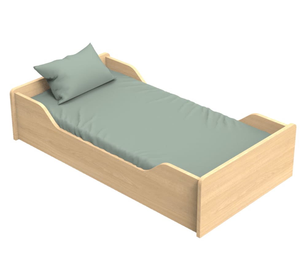 Lit bébé évolutif - Little Big Bed en bois décor chêne miel