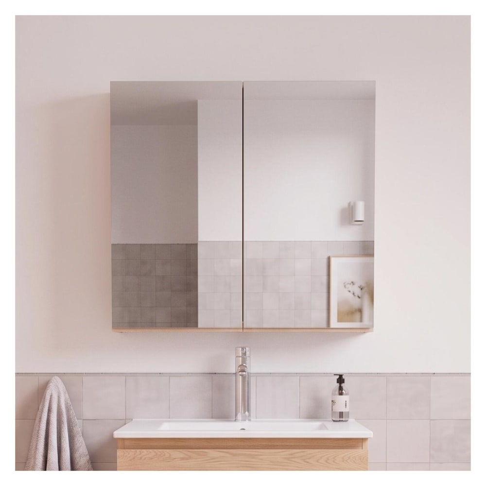 Armoire de toilette 60cm double porte avec miroirs - Maisons du Monde