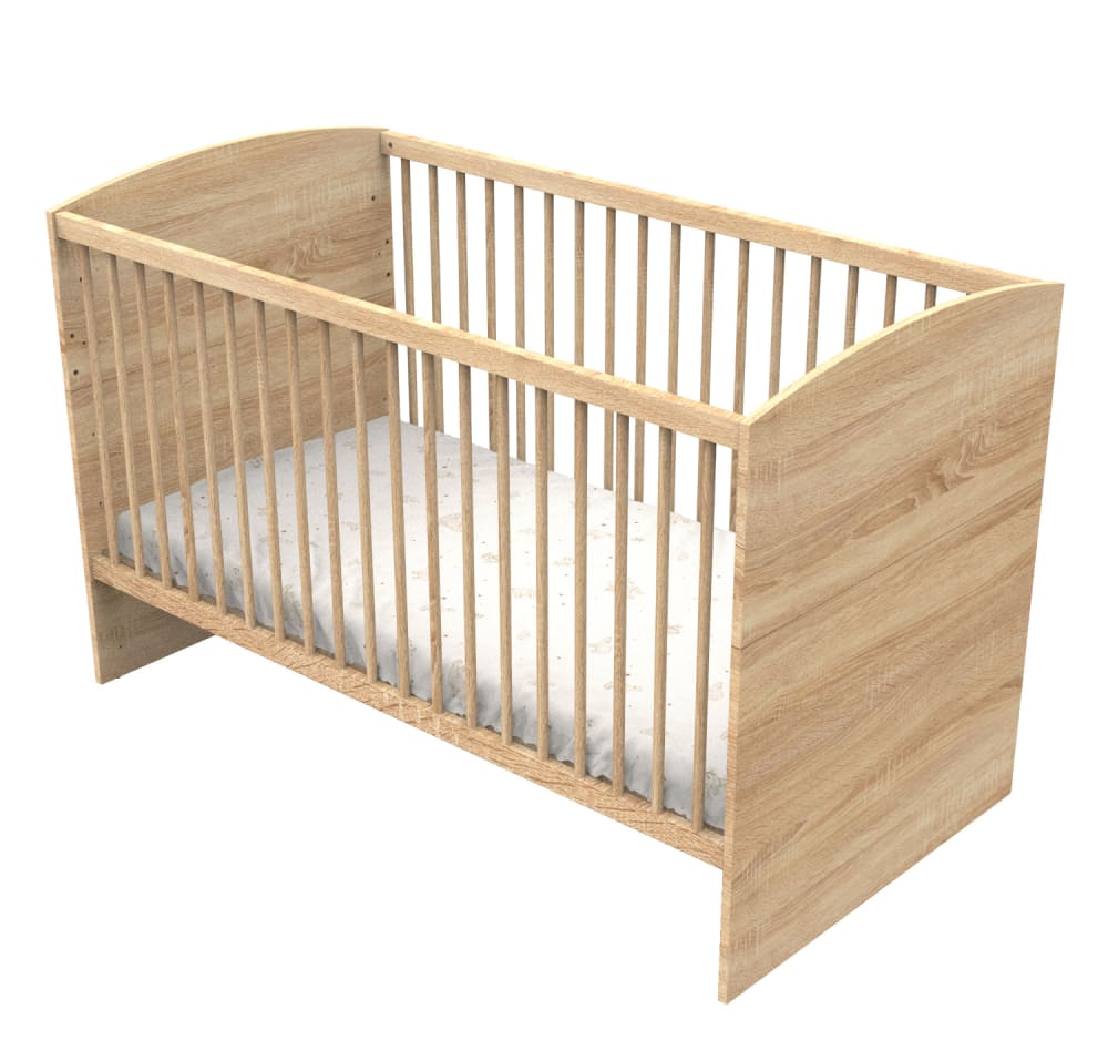 Lit bébé évolutif - Little Big Bed en bois décor chêne doré
