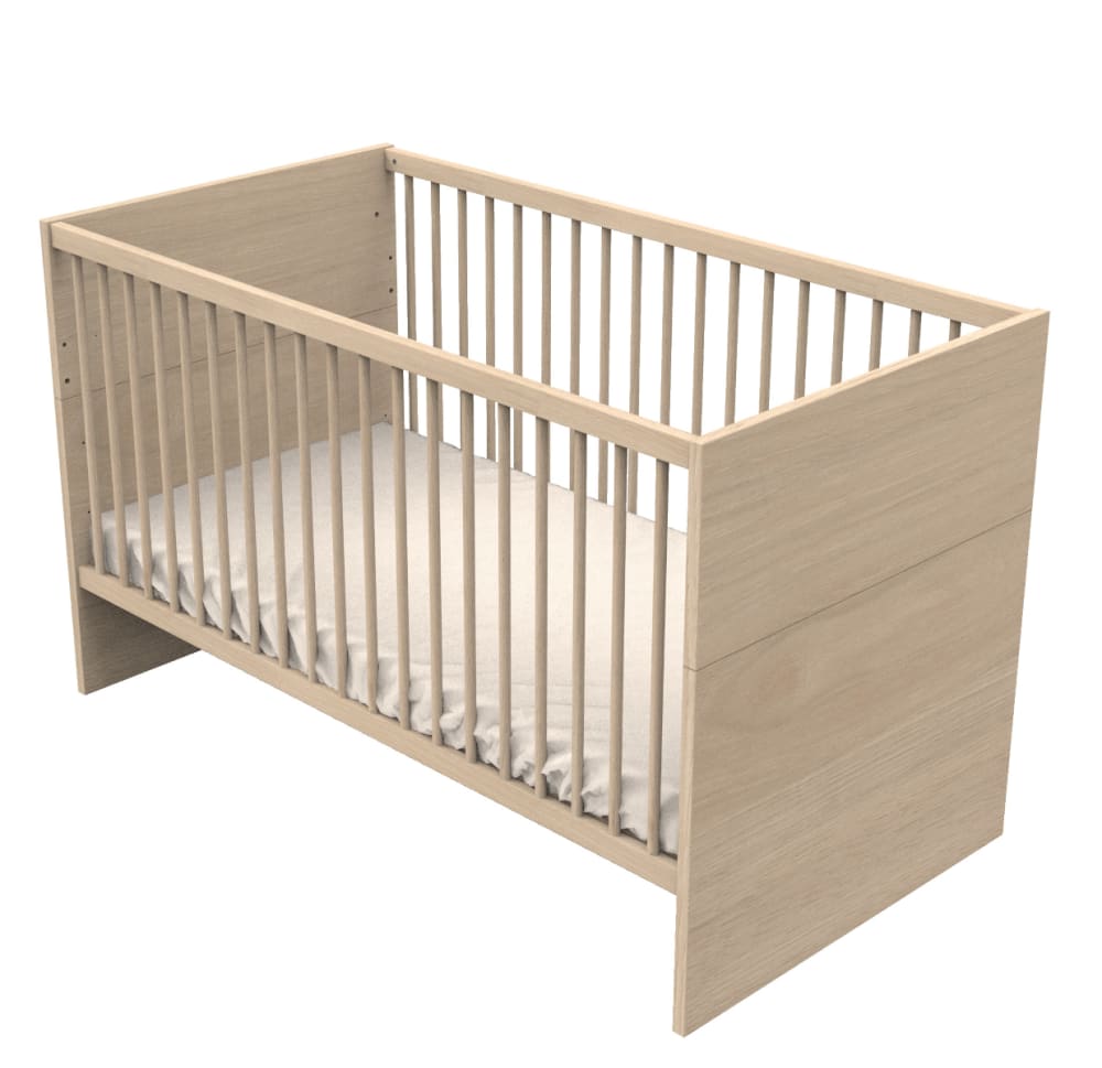 Lit bébé évolutif - Little Big Bed en bois décor chêne suave