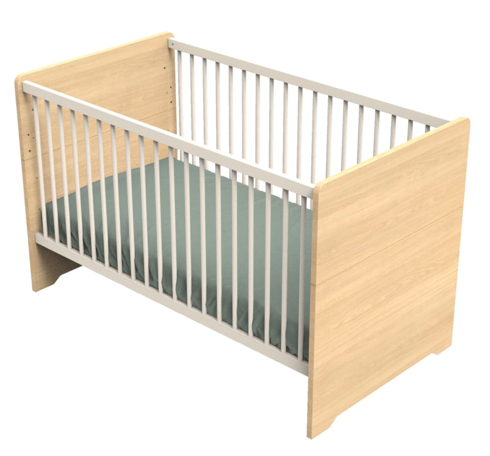 Lit bébé évolutif - Little Big Bed en bois décor chêne miel