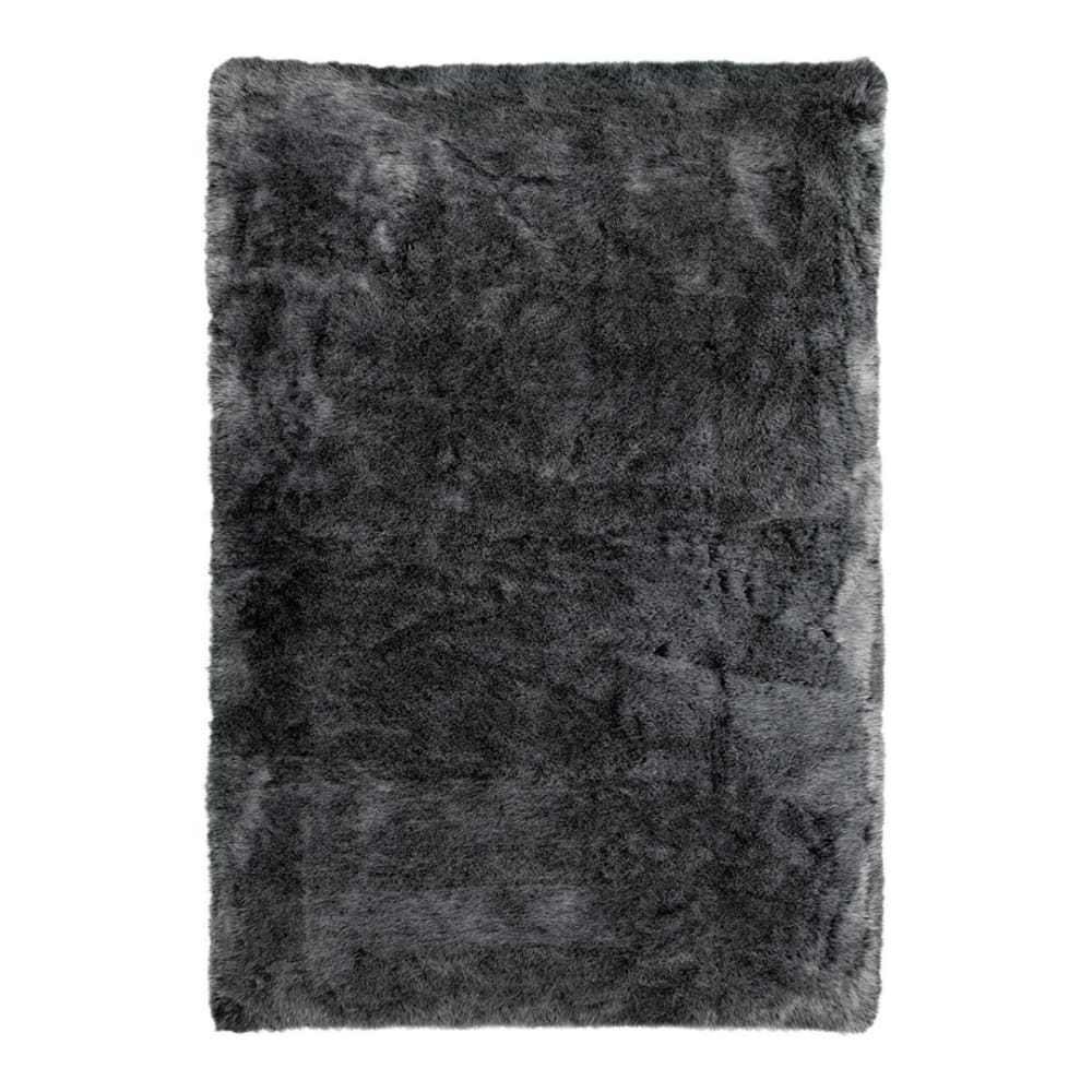 Tapis uni naturel en acrylique anthracite 120x170