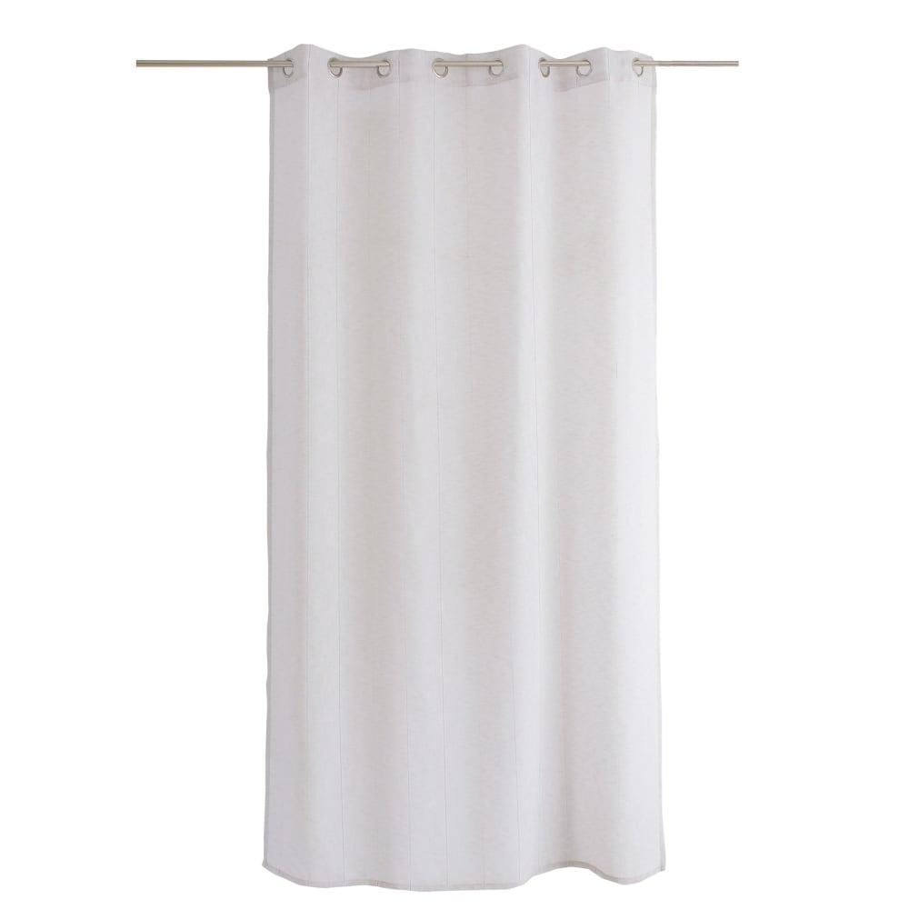 Voilage tamisant avec jour échelle polyester blanc 240 x 140 - Maisons du Monde