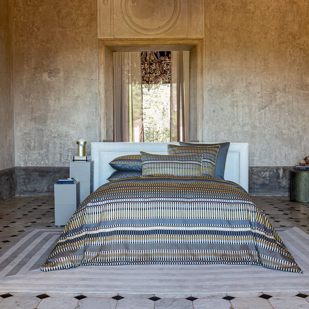 Housse de couette satin bleu foncé 260x240 cm