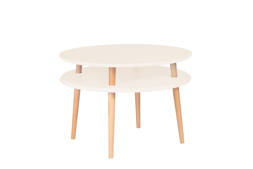 Ragaba Couchtisch, 70x70x45, Perlweiß style modern - Holz