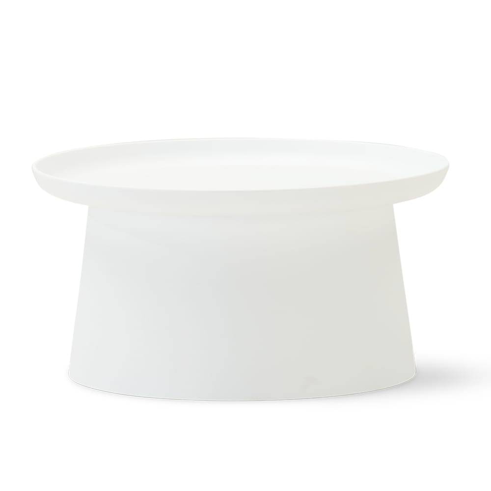 Table d’appoint ronde en polypropylène blanche D70cm