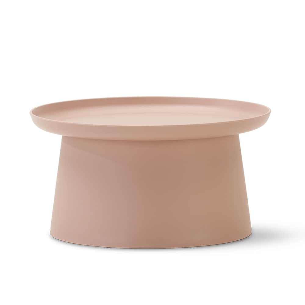 Table d’appoint ronde en polypropylène rose D70cm