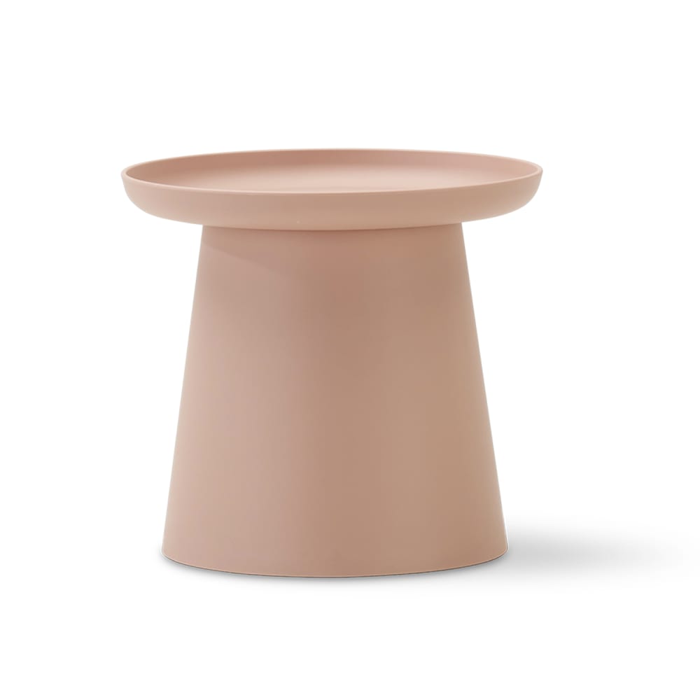 Table d’appoint ronde en polypropylène rose D50cm