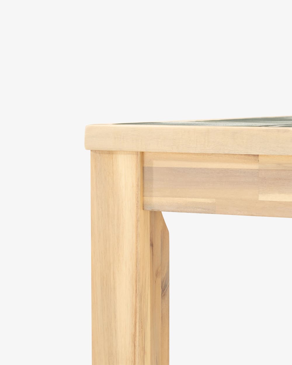 Table de jardin en bois et céramique verte 125x65 - Maisons du Monde