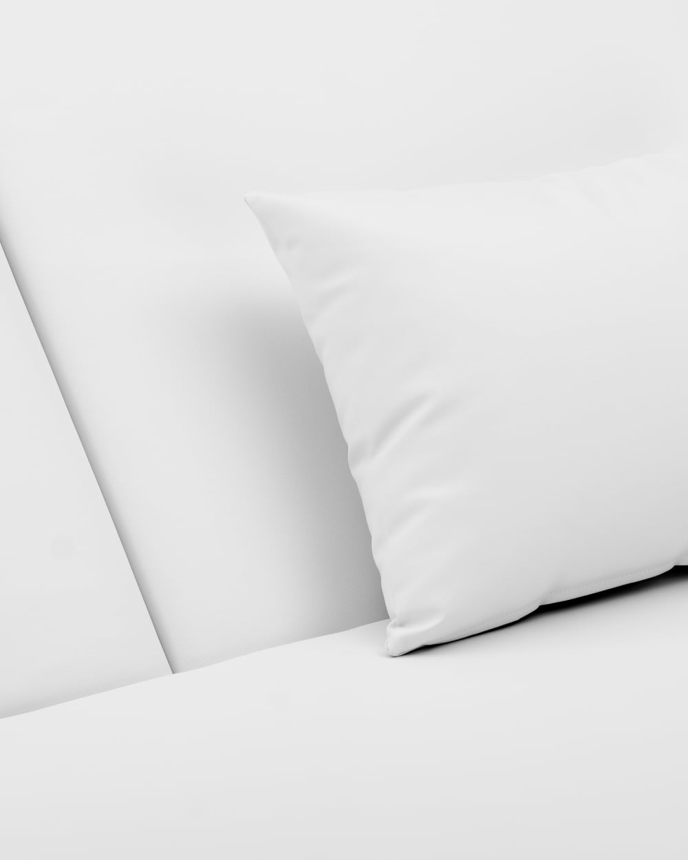Lit balinais double blancs avec coussins blancs - Maisons du Monde