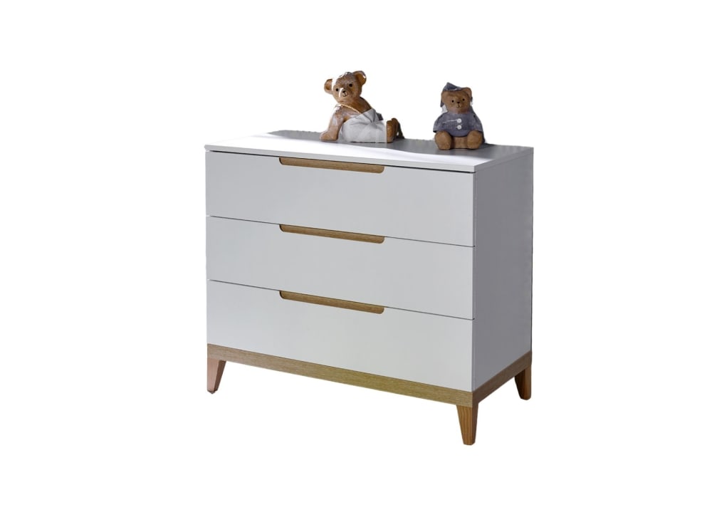 Commode 3 tiroirs Blanc