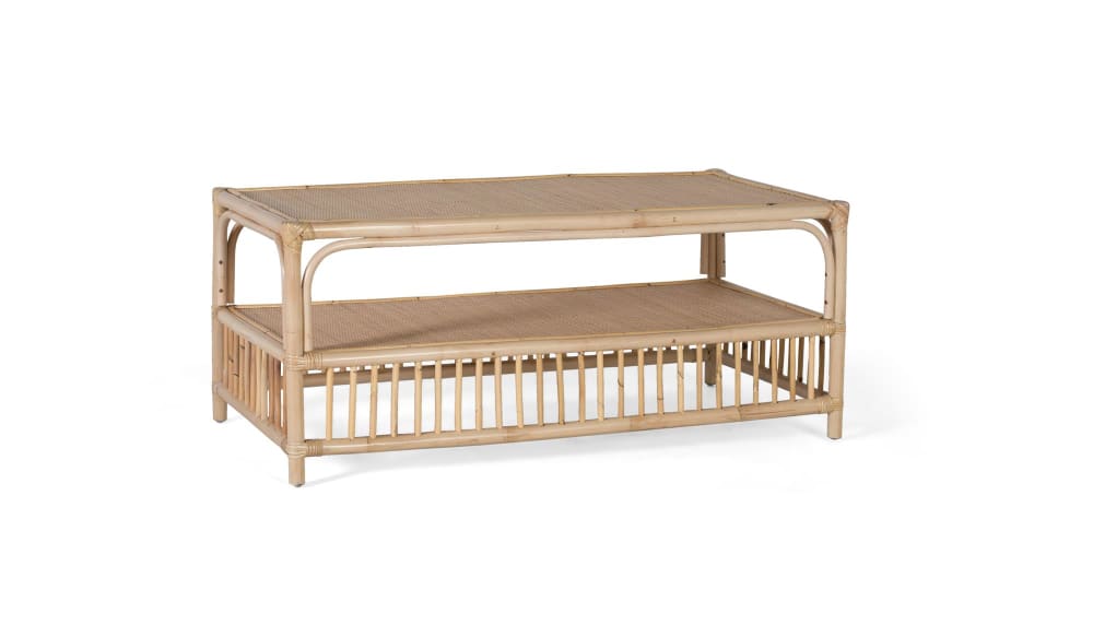 Table basse rotin naturel