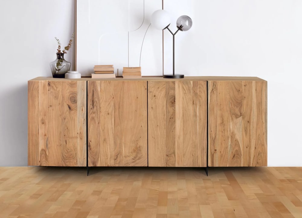 Buffet rustique acacia et métal élégance naturelle - Maisons du Monde