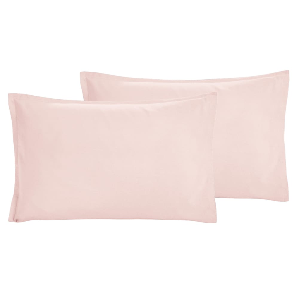 Lot de 2 taies d'oreiller en coton lavé bio Poudre 50x70 cm