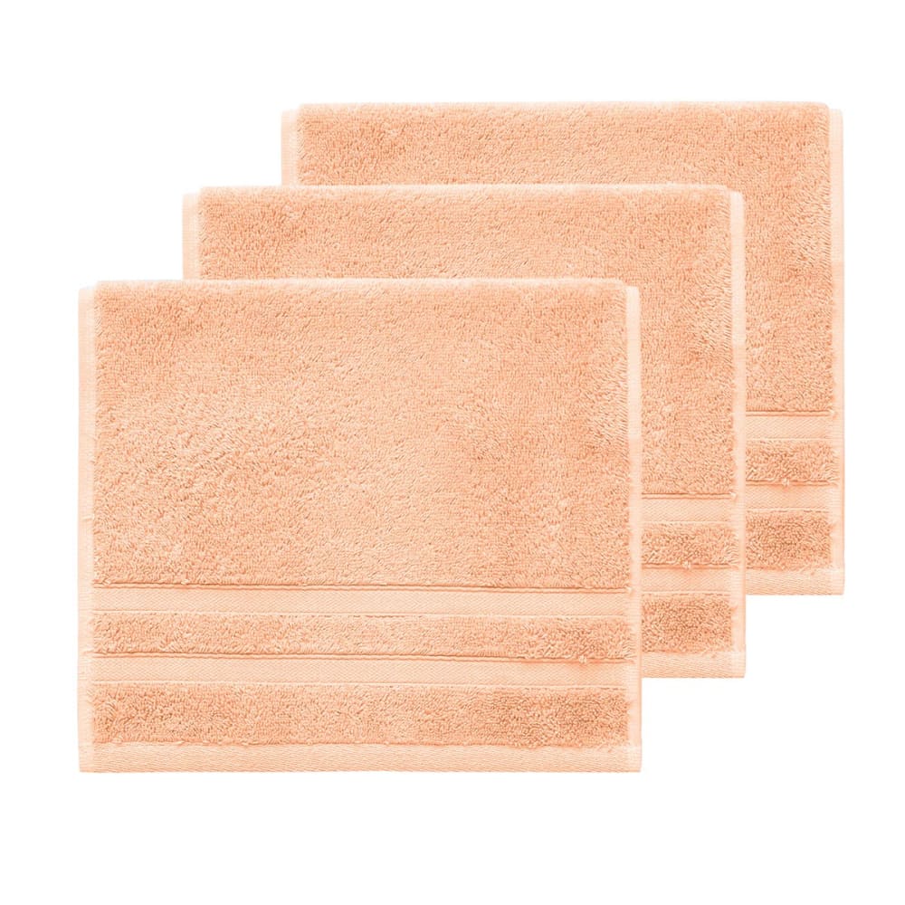 Llot de 3 serviettes invité 600 g/m² rose thé 30x50 cm