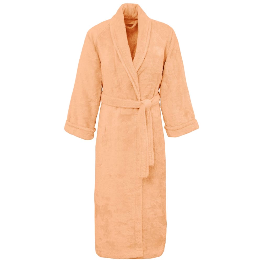 Peignoir col chale coton/modal rose thé l