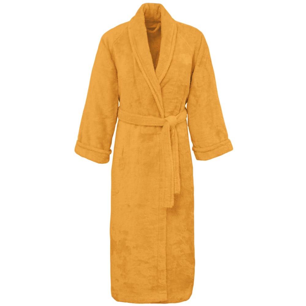 Peignoir col chale coton/modal caramel m
