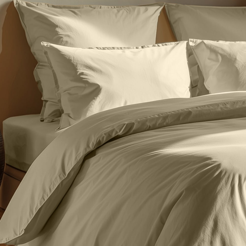 Hhousse de couette en coton lavé biologique ficelle 240x220 cm - Maisons du Monde