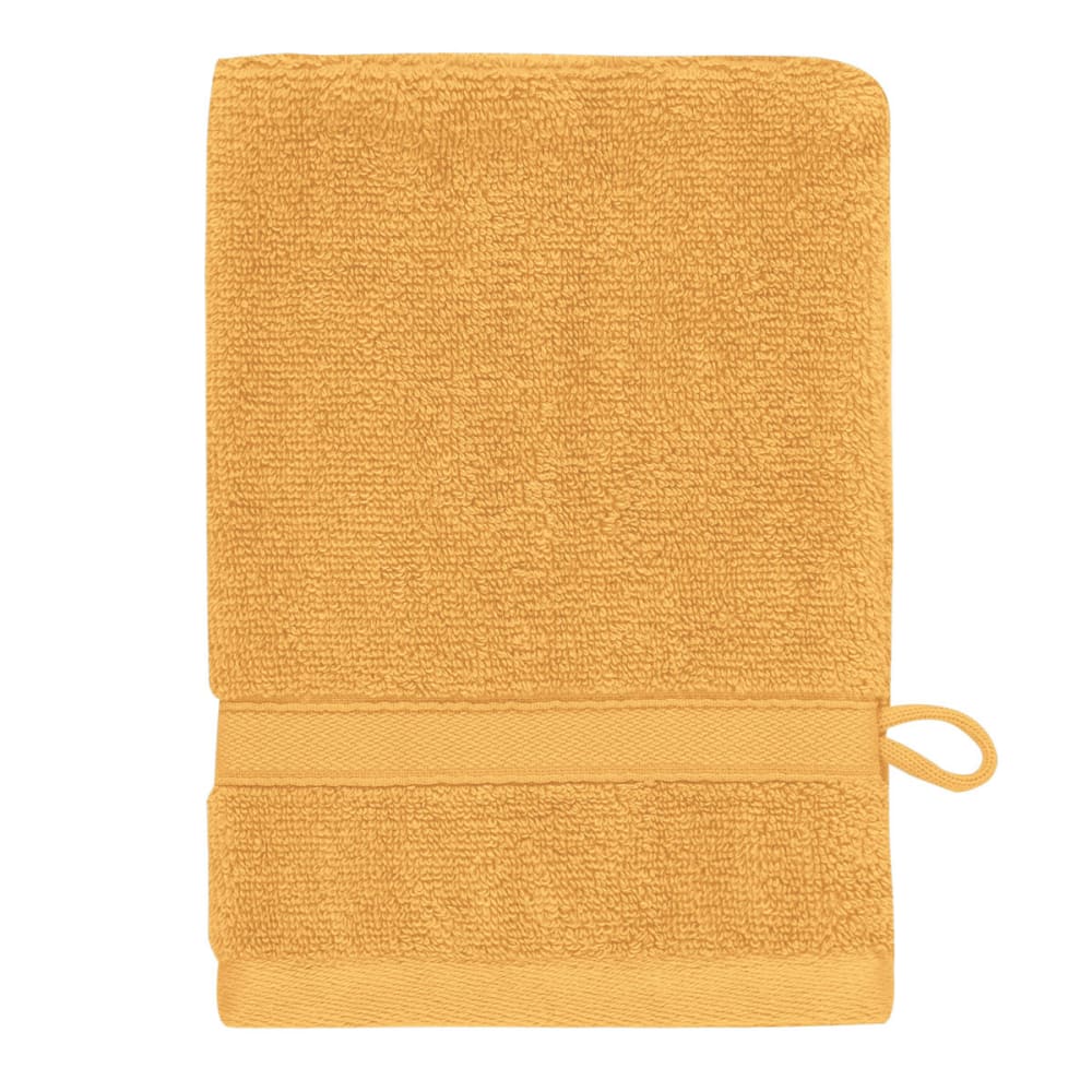 Llot de 3 gants de toilette 600 g/m² caramel 16x22 cm - Maisons du Monde
