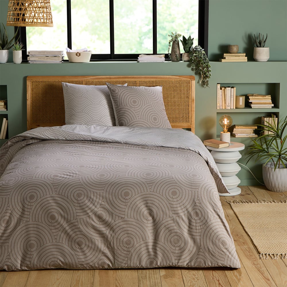 Parure de lit 2 personnes en polycoton  200x200cm