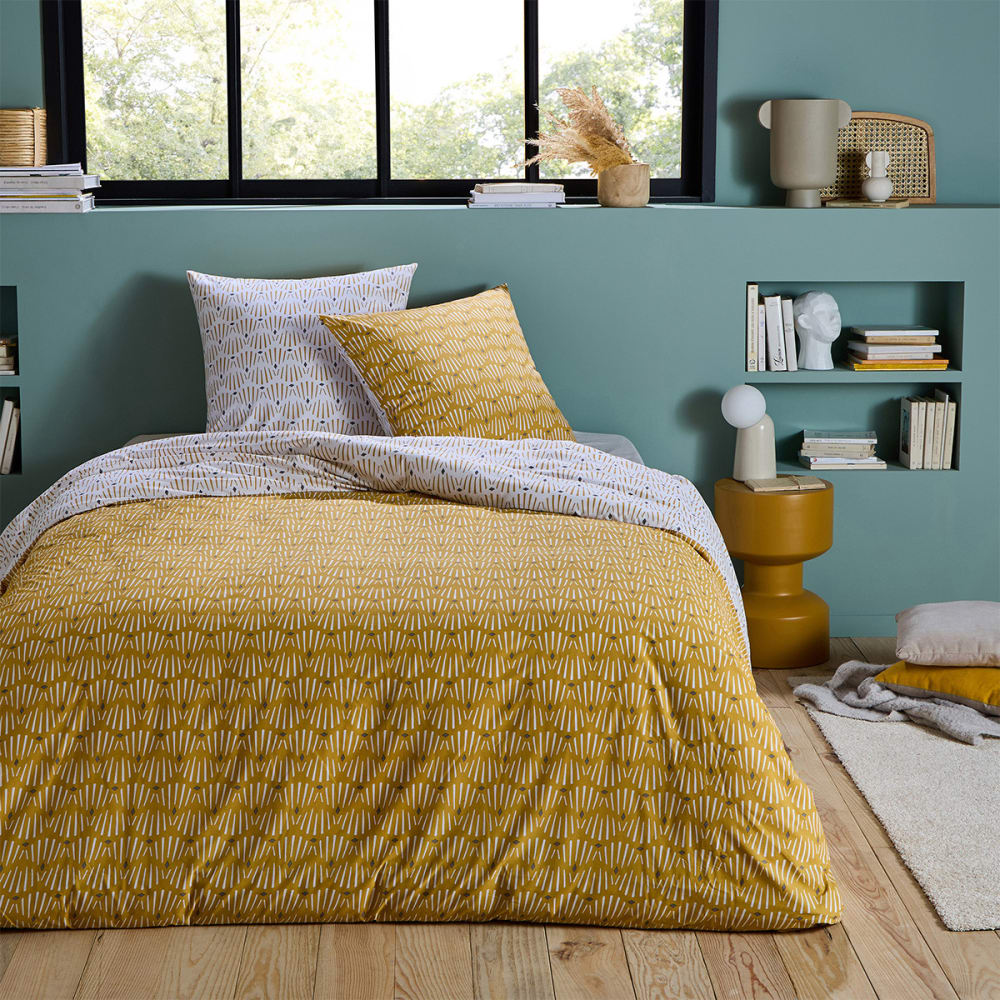 Parure de lit 2 personnes réversible en polycoton 200x200cm