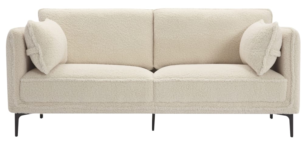 Sofa aus Metall und Wolle Weiß - Maisons Du Monde