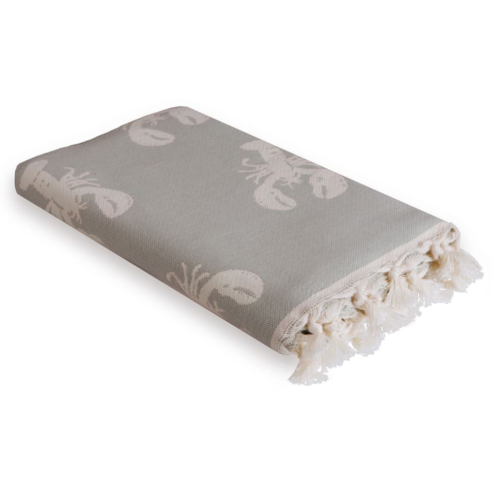 Fouta jacquard coton 100x200 taupe clair