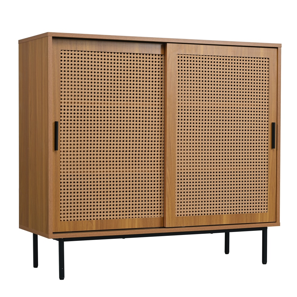 Flieks Sideboard mit verstellbarer Ablage, aus MDF, 100 x 90 x 37 cm, braun style modern - Spanplatte
