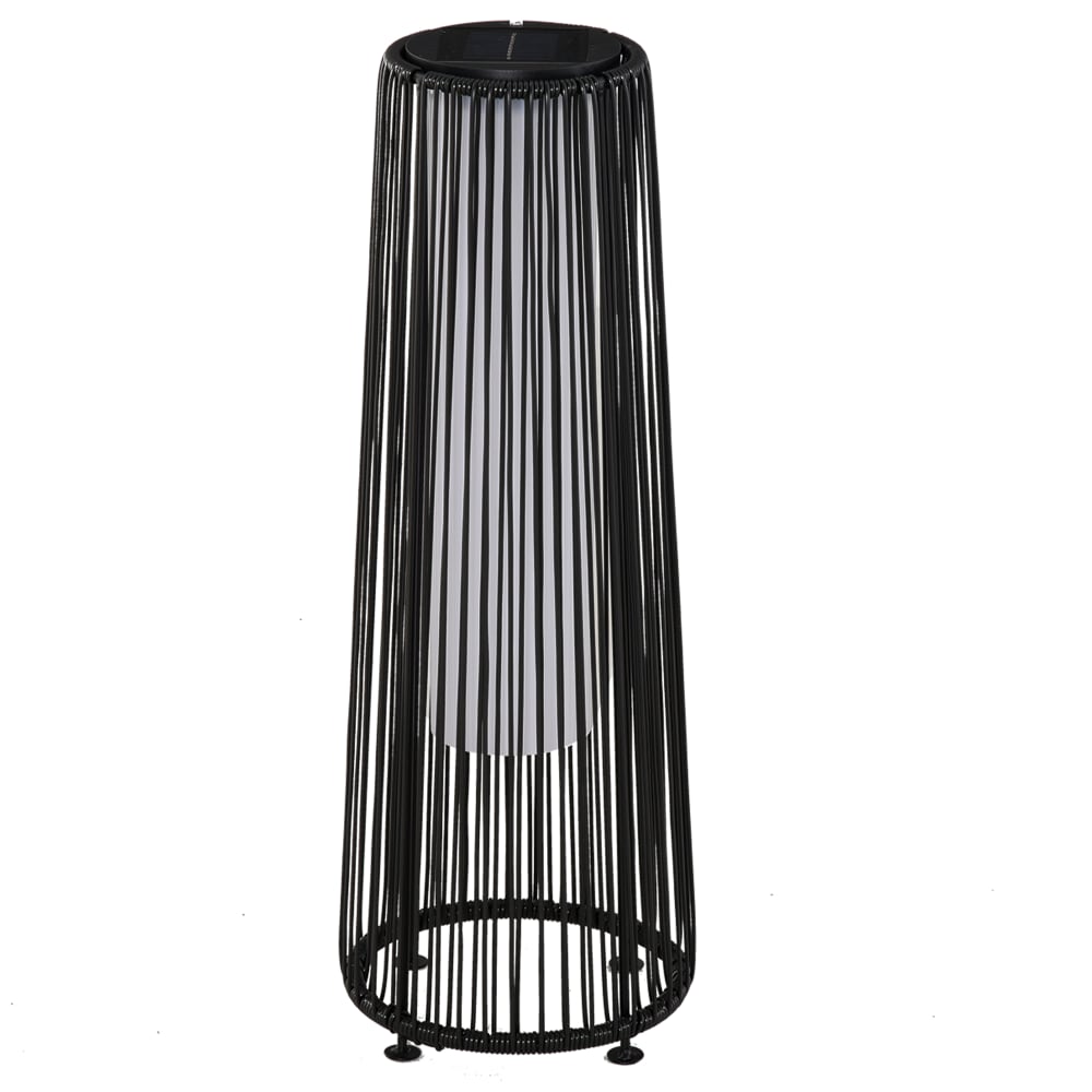 Lampadaire LED de jardin style colonial H.61 cm résine filaire noire