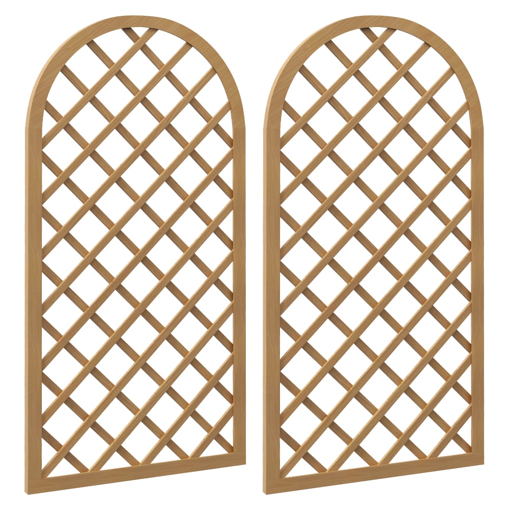 Lot de 2 treillis bois pour plantes grimpantes h120 cm sapin pré-huilé — Beyit